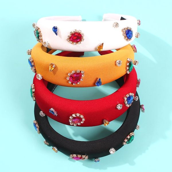 trendy padded sponge headband for women jewelry glass rhinestone hairband ladies headwear girls headpiece hair accessories f1407, Golden;white
trendy padded sponge headband for women jewelry glass rhinestone hairband ladies headwear girls headpiece hair accessories f1407, Golden;white