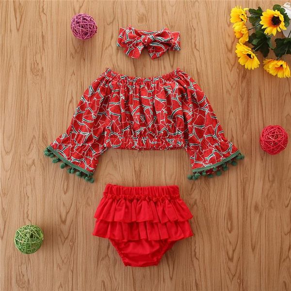 summer clothes sets for toddler baby girls suits watermelon print off-the-shoulder +ruffle shorts sets with headwear ##4, White
summer clothes sets for toddler baby girls suits watermelon print off-the-shoulder +ruffle shorts sets with headwear ##4, White