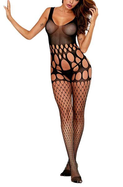 women mesh big holes fishnet bodystocking crotchless lingerie set o-neck vest pajamas hollowed out one piece exotic apparel, Black;white
women mesh big holes fishnet bodystocking crotchless lingerie set o-neck vest pajamas hollowed out one piece exotic apparel, Black;white