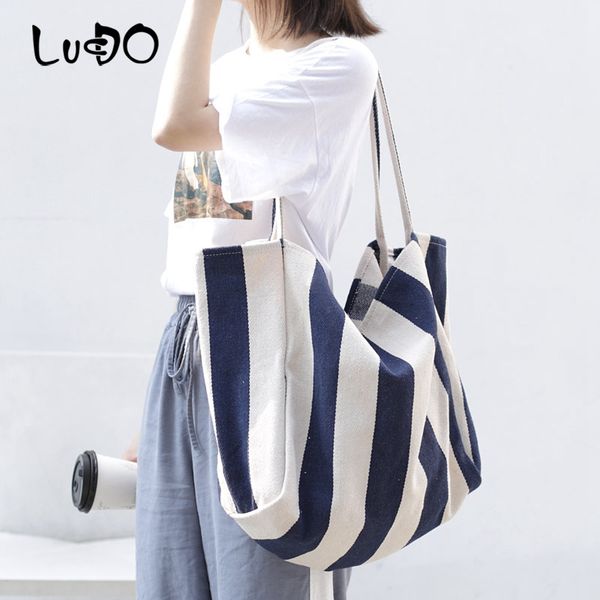 lucdo women canvas tote bag large shopping bag fashion striped cloth reusable soft leisure shoulder large capacity shopper bags
lucdo women canvas tote bag large shopping bag fashion striped cloth reusable soft leisure shoulder large capacity shopper bags