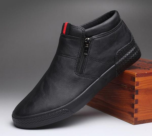 2019 autumn new fashion men leather slip-on casual shoes trend shoes man cool loafers flats, Black
2019 autumn new fashion men leather slip-on casual shoes trend shoes man cool loafers flats, Black