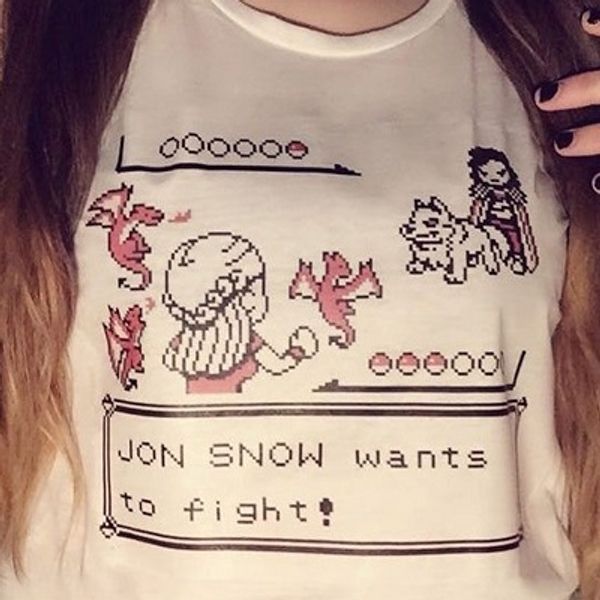 летняя мода игра престолов джон сноу хочет драться tshirt женщины unisex man смешной тенниску вскользь хлопок графический тис, White
летняя мода игра престолов джон сноу хочет драться tshirt женщины unisex man смешной тенниску вскользь хлопок графический тис, White