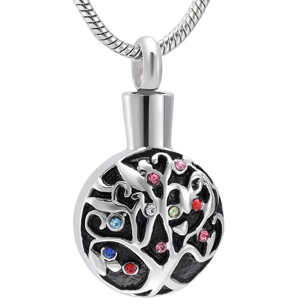 ijd10025 inlay crystals round shape women gift necklace tree of life theme memorial urn locket hold loved ones ashes cremation jewelry, Silver
ijd10025 inlay crystals round shape women gift necklace tree of life theme memorial urn locket hold loved ones ashes cremation jewelry, Silver