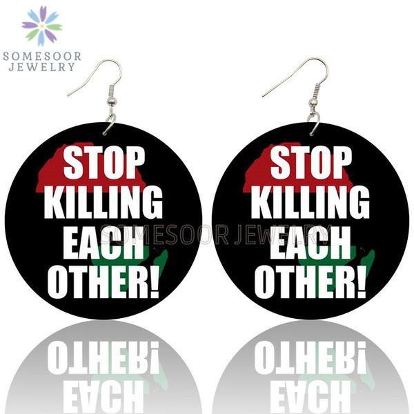 somesoor skilling each other wooden drop earrings black lives matter sayings americans resist design print for women gift, Silver
somesoor skilling each other wooden drop earrings black lives matter sayings americans resist design print for women gift, Silver