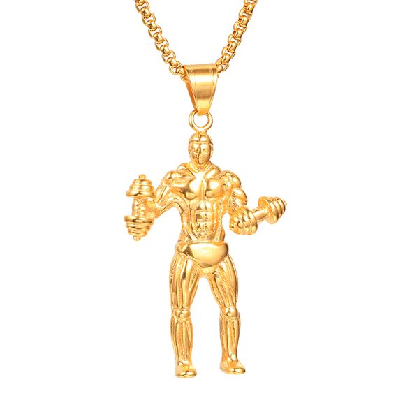2019 new arrivals men necklace stainless steel fitness sport pendant, Silver
2019 new arrivals men necklace stainless steel fitness sport pendant, Silver