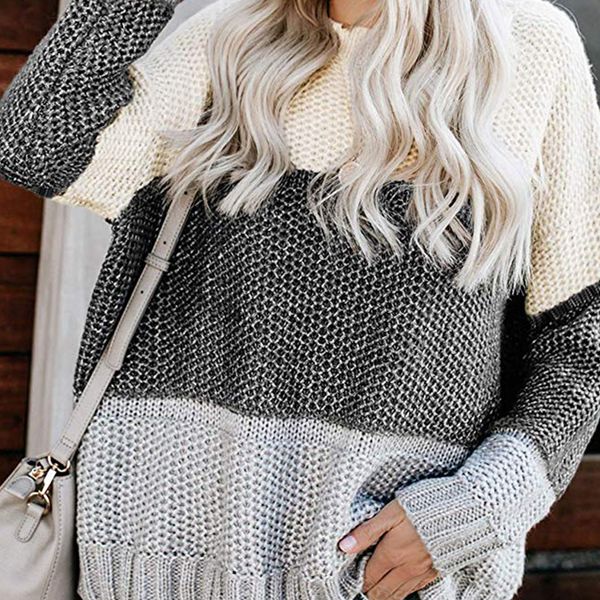 fashion women loose block color sweatercasual colour stitching long sleeve o-neck lazy loose sweater winter pullover, White;black
fashion women loose block color sweatercasual colour stitching long sleeve o-neck lazy loose sweater winter pullover, White;black