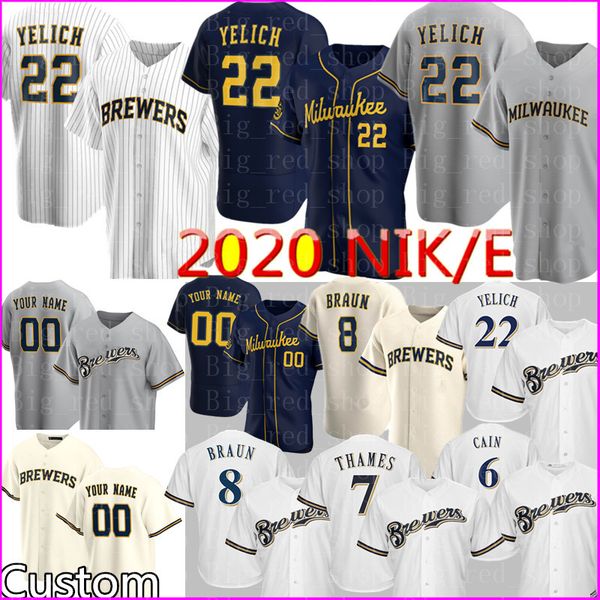 milwaukee 2020 brewers 22 christian yelich jersey ryan braun robin yount custom eric thames travis shaw lorenzo cain lucroy hiura baseball, Blue;black
milwaukee 2020 brewers 22 christian yelich jersey ryan braun robin yount custom eric thames travis shaw lorenzo cain lucroy hiura baseball, Blue;black