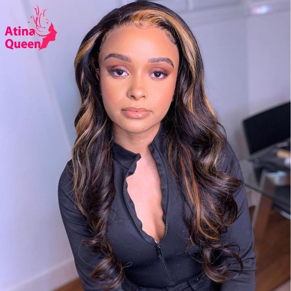 deep 13x6 ombre hair wavy honey blonde highlight wig pre plucked full lace human hair wigs black women 360 lace closure wig, Black;brown
deep 13x6 ombre hair wavy honey blonde highlight wig pre plucked full lace human hair wigs black women 360 lace closure wig, Black;brown