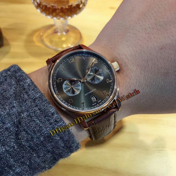 Марка 42mm Portugieser IW500125 Корпус из розового золота Черный циферблат Золотой номер Мар
Марка 42mm Portugieser IW500125 Корпус из розового золота Черный циферблат Золотой номер Мар