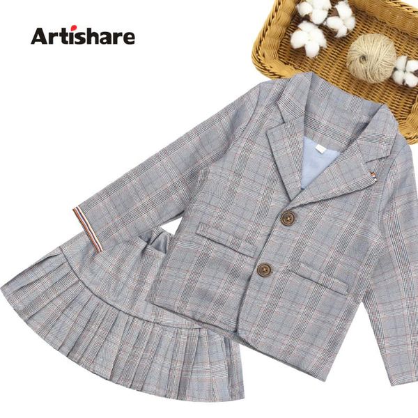girls suit set plaid blaze + skirt suit for girls casua kids clothes spring autumn children's school costume, White
girls suit set plaid blaze + skirt suit for girls casua kids clothes spring autumn children's school costume, White