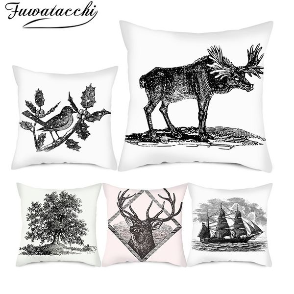 fuwatacchi deer cattle printed cushion cover black white painting pillow cover for home sofa decorative pillowcases dropshipping
fuwatacchi deer cattle printed cushion cover black white painting pillow cover for home sofa decorative pillowcases dropshipping