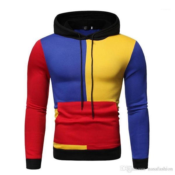 contrast color printed casual pullover mens clothing winter mens designer panelled hoodies fashion, Black
contrast color printed casual pullover mens clothing winter mens designer panelled hoodies fashion, Black