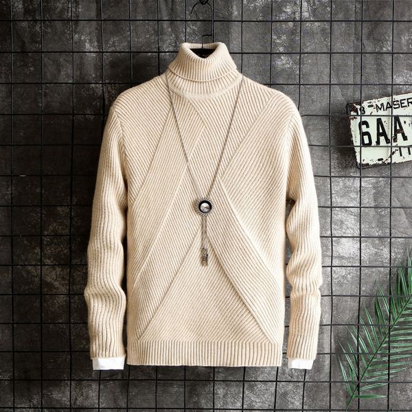 men's sweaters mens 2021 winter fashion turtleneck casual youth trend bottoming sweater clothing, White;black
men's sweaters mens 2021 winter fashion turtleneck casual youth trend bottoming sweater clothing, White;black