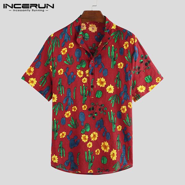 incerun fashion printed mens shirts short sleeve cotton vacation beach casual blouse stand collar summer hawaiian shirt men 2019, White;black
incerun fashion printed mens shirts short sleeve cotton vacation beach casual blouse stand collar summer hawaiian shirt men 2019, White;black