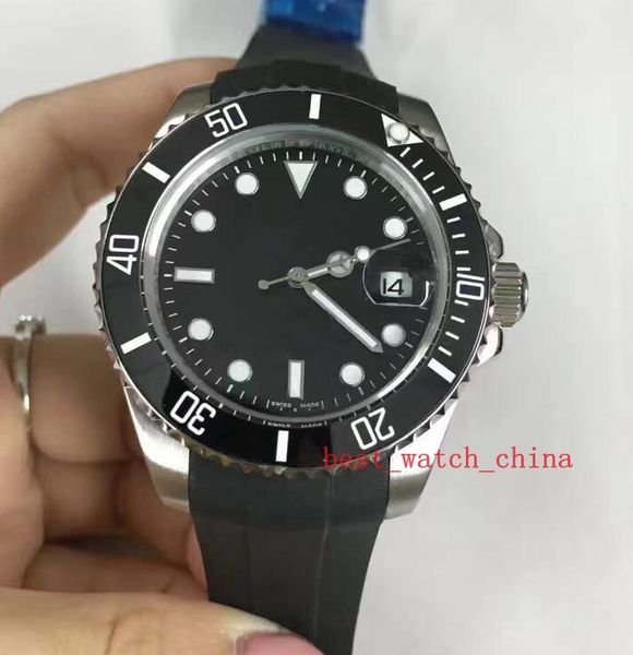 3 colors sapphire black ceramic bezel rubber strap bands 40mm 116610ln 116610lv 116619lb automatic mechanical mens men watch, Slivery;brown
3 colors sapphire black ceramic bezel rubber strap bands 40mm 116610ln 116610lv 116619lb automatic mechanical mens men watch, Slivery;brown