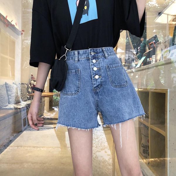 denim women's spring 2020 new summer the single-breasted students high waist was thin fur with wide legs pants, Blue
denim women's spring 2020 new summer the single-breasted students high waist was thin fur with wide legs pants, Blue