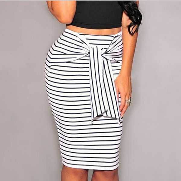 plus size 2xl summer women stripe pencil skirts bodycon long skirt high waist bow tie skirt big size white black female
plus size 2xl summer women stripe pencil skirts bodycon long skirt high waist bow tie skirt big size white black female