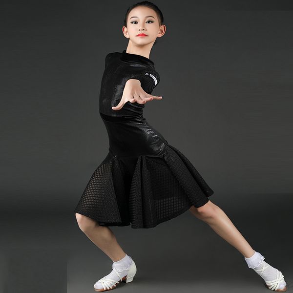 girls latin dance dress children's mesh long-sleeved ballroom salsa latino competition dancing costume stage clothing dwy3183, Black;red
girls latin dance dress children's mesh long-sleeved ballroom salsa latino competition dancing costume stage clothing dwy3183, Black;red