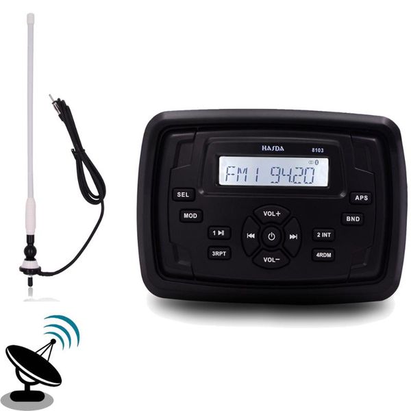 marine waterproof square radio bluetooth audio sound system receiver for atv utv rv car boat golf cart motorcycle+fm am antenna
marine waterproof square radio bluetooth audio sound system receiver for atv utv rv car boat golf cart motorcycle+fm am antenna