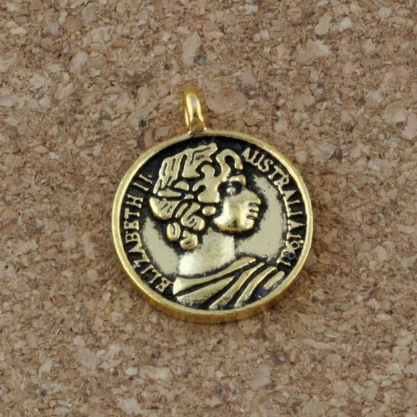 Elizabeth II Alloy Charms Pendants 100Pcs/lot Antique Gold Jewelry DIY Fit Bracelets Necklace Earrings 15.8x20mm A-371
Elizabeth II Alloy Charms Pendants 100Pcs/lot Antique Gold Jewelry DIY Fit Bracelets Necklace Earrings 15.8x20mm A-371