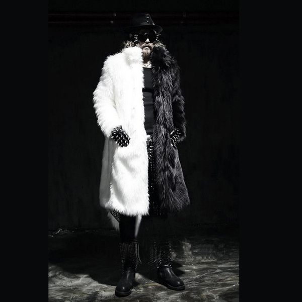 2020 fashion shows new men's casual personality hip-hop imitation fur long fur overcoats dust coat bar disco dancing male jacket, Black
2020 fashion shows new men's casual personality hip-hop imitation fur long fur overcoats dust coat bar disco dancing male jacket, Black