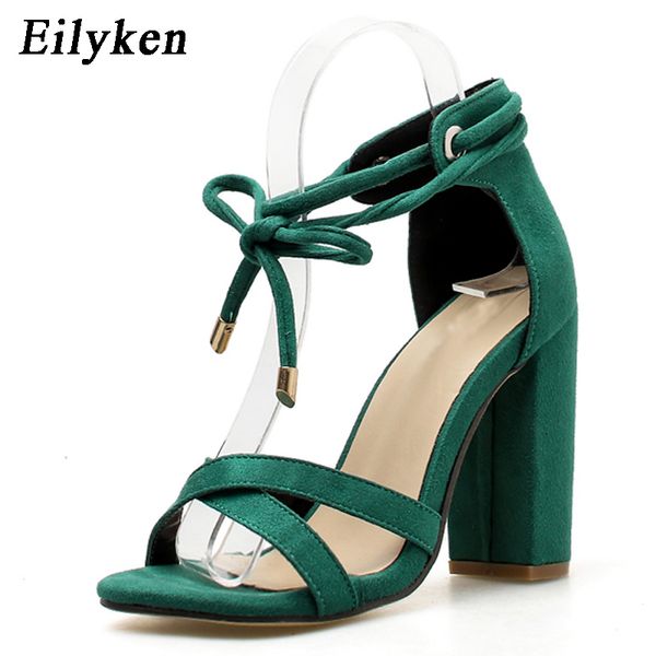 eilyken women summer lace-up fashion high heels peep toe shoes female square heel ladies sandals green, black size 35-40 y200326
eilyken women summer lace-up fashion high heels peep toe shoes female square heel ladies sandals green, black size 35-40 y200326