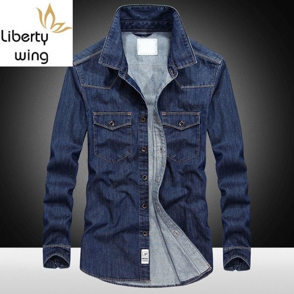 men's casual shirts fashion jeans men autumn long sleeve loose cotton shirt plus size 3xl single breasted camisa masculina blue, White;black
men's casual shirts fashion jeans men autumn long sleeve loose cotton shirt plus size 3xl single breasted camisa masculina blue, White;black