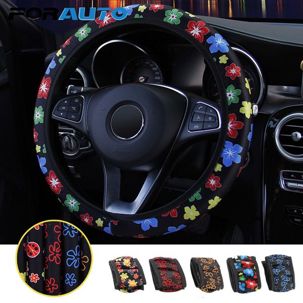 forauto car steering wheel cover flowers print anti-slip car styling elastic 38cm steering covers universal interior accessories
forauto car steering wheel cover flowers print anti-slip car styling elastic 38cm steering covers universal interior accessories