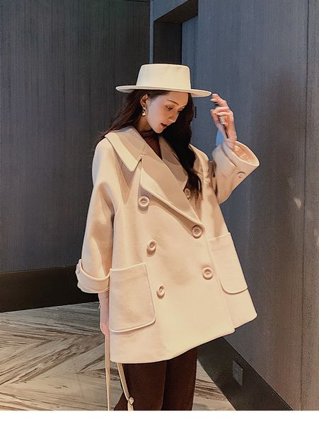 autumn winter new women korean loose wool blends coat women's office jacket leisure lday coats elegant jackets blend female top, Black
autumn winter new women korean loose wool blends coat women's office jacket leisure lday coats elegant jackets blend female top, Black