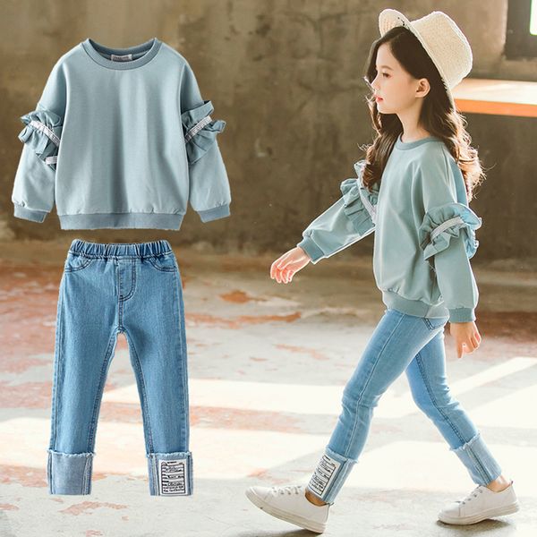 new girls boutique outfits teen girls clothes children's clothing suits demin pants suit 2pcs teenager clothing sets, White
new girls boutique outfits teen girls clothes children's clothing suits demin pants suit 2pcs teenager clothing sets, White