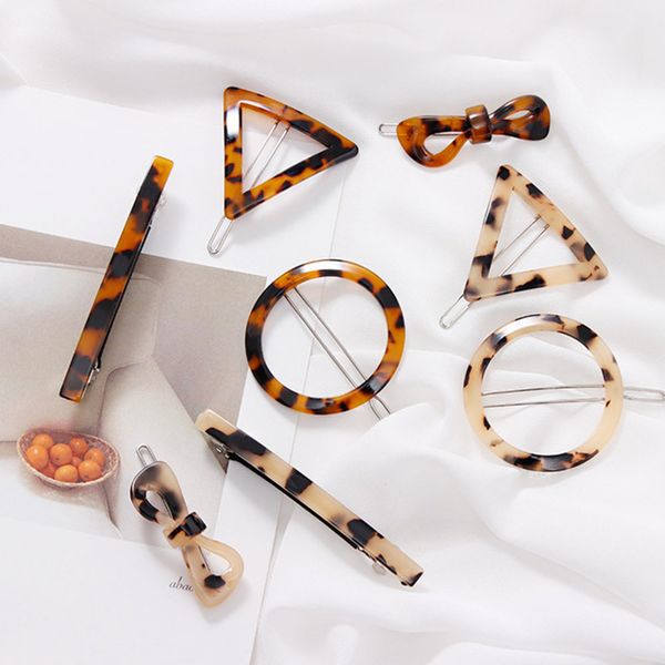 1pc korean style amber leopard heart shape acrylic hair clips geometric round triangle hairpin women hair acccessories
1pc korean style amber leopard heart shape acrylic hair clips geometric round triangle hairpin women hair acccessories