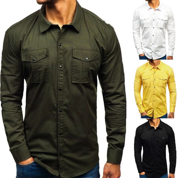2019 men shirt long camisas masculina men's splicing summer fashion tooling multi-pocket long-sleeved shirt blouse s-2xl, White;black
2019 men shirt long camisas masculina men's splicing summer fashion tooling multi-pocket long-sleeved shirt blouse s-2xl, White;black