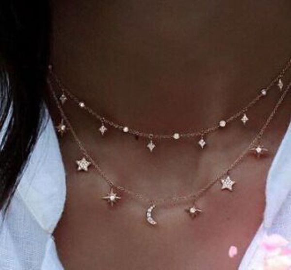 rhinestone crystal star moon pendant necklace for women girl charms choker necklaces party jewelry collars, Golden;silver
rhinestone crystal star moon pendant necklace for women girl charms choker necklaces party jewelry collars, Golden;silver