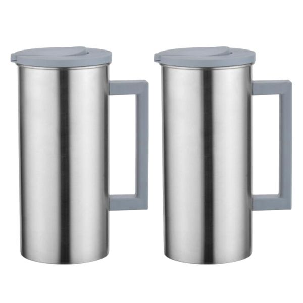 2-pack of 1.8l 61-ounce stainless steel jug pitcher water juice bottle for kitchen restaurant
2-pack of 1.8l 61-ounce stainless steel jug pitcher water juice bottle for kitchen restaurant