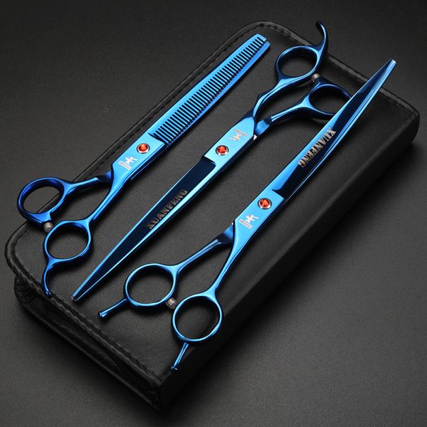 7 inch blue pet grooming scissors kit dog cat hairdressing shears set cutting thinning haircut tools with case
7 inch blue pet grooming scissors kit dog cat hairdressing shears set cutting thinning haircut tools with case