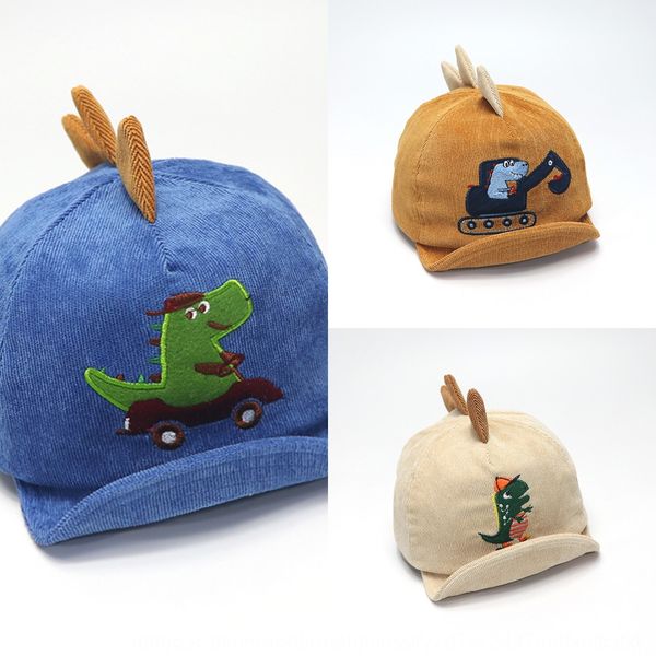 season children's hat corduroy soft eaves dinosaur embroidery baseball 6-1898 baby baseball cap baby cap hat, Yellow
season children's hat corduroy soft eaves dinosaur embroidery baseball 6-1898 baby baseball cap baby cap hat, Yellow