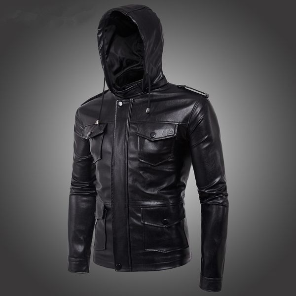 men's wear black and white with pattern leather coat wish casual hooded mock two-piece pocket decoration slim fit pu leather jac
men's wear black and white with pattern leather coat wish casual hooded mock two-piece pocket decoration slim fit pu leather jac