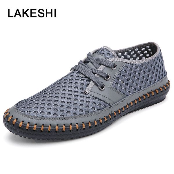 lakeshi men shoes mesh summer flat shoes men loafers lace-up breathable casual walking soft male footwear, Black
lakeshi men shoes mesh summer flat shoes men loafers lace-up breathable casual walking soft male footwear, Black