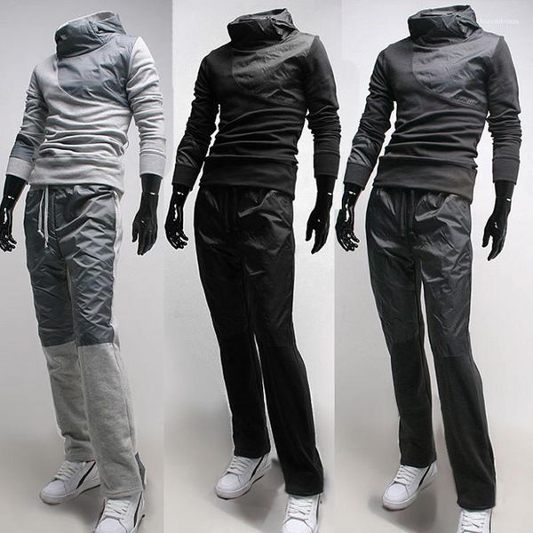 color 2pcs suit hooded patchwork long sleeve clothing active style drawstring casual tracksuits mens designer contrast, Gray
color 2pcs suit hooded patchwork long sleeve clothing active style drawstring casual tracksuits mens designer contrast, Gray