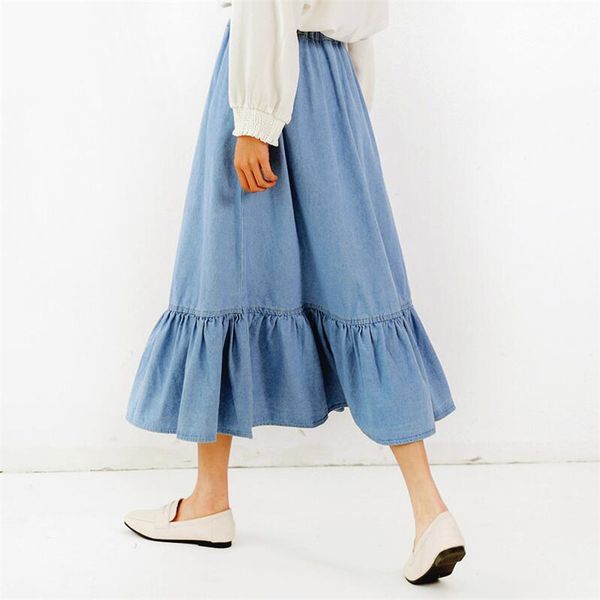 large size 7xl 2019 women denims long skirts elastic waist pleated maxi skirts students beach vintage summer sweet ruffles skirt, Black
large size 7xl 2019 women denims long skirts elastic waist pleated maxi skirts students beach vintage summer sweet ruffles skirt, Black