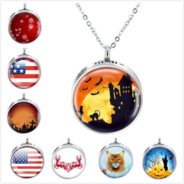 8 styles stainless steel openwork epoxy aromatherapy essential oil diffusion pendant animal picture necklace with chain and felt pads, Silver
8 styles stainless steel openwork epoxy aromatherapy essential oil diffusion pendant animal picture necklace with chain and felt pads, Silver