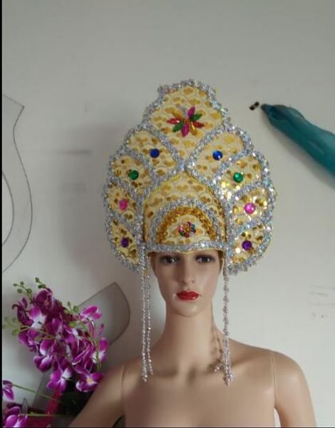 woman hat headdress, Red