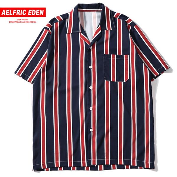 aelfric eden color block stripe beach shirts streetwear men summer hip hop pocket short sleeve 2019 male fashion turn-down shirt, White;black
aelfric eden color block stripe beach shirts streetwear men summer hip hop pocket short sleeve 2019 male fashion turn-down shirt, White;black