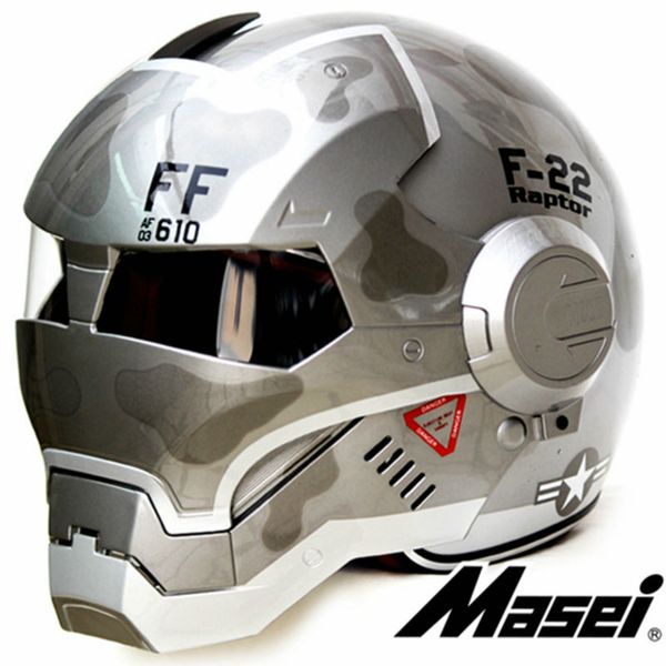 abs grey f22 masei ironman iron man motorcycle helmet moto bike helmet personality special retro half open face
abs grey f22 masei ironman iron man motorcycle helmet moto bike helmet personality special retro half open face