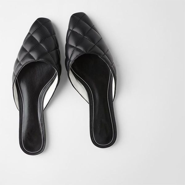 sewing lattices closed toe flats slippers women comfy square toe gingham mules slides classic color outdoor lazy flip flops 2020, Black
sewing lattices closed toe flats slippers women comfy square toe gingham mules slides classic color outdoor lazy flip flops 2020, Black