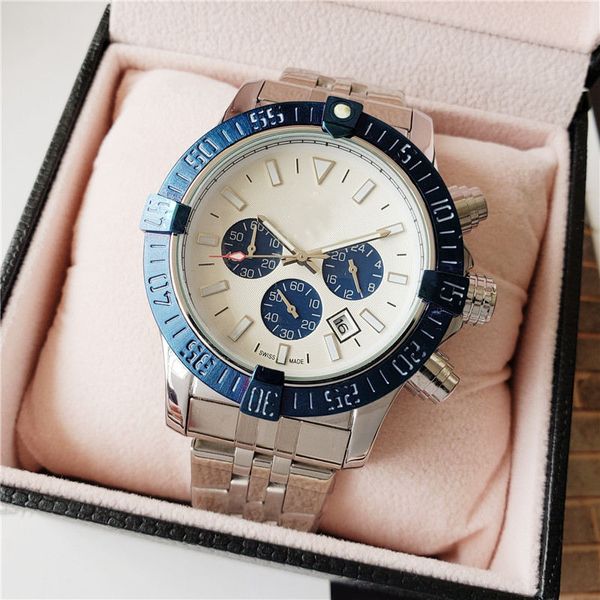 all dials work new men's quartz stainless steel movement watch luxury design cool sports mens chronograph watches with date, Slivery;brown
all dials work new men's quartz stainless steel movement watch luxury design cool sports mens chronograph watches with date, Slivery;brown