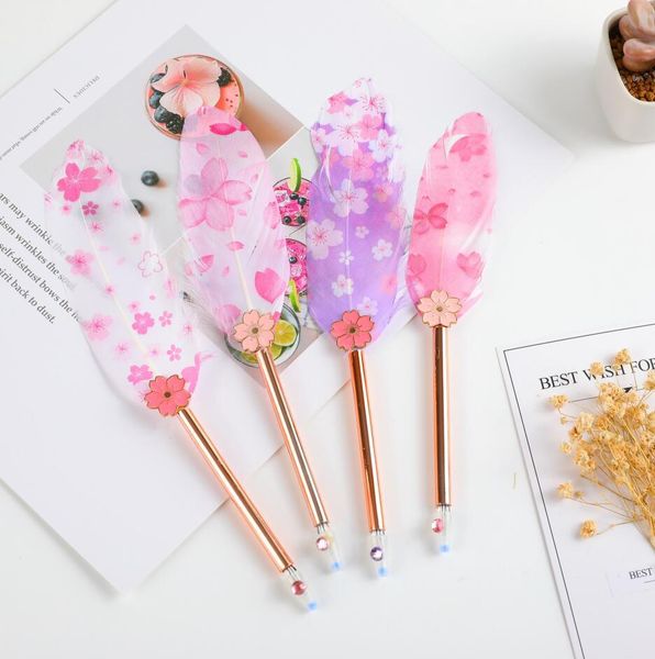 36 pcs/lot flower feather pendant gel pen kawaii 0.5mm black ink signature pen school office writing supplies promotional gift
36 pcs/lot flower feather pendant gel pen kawaii 0.5mm black ink signature pen school office writing supplies promotional gift