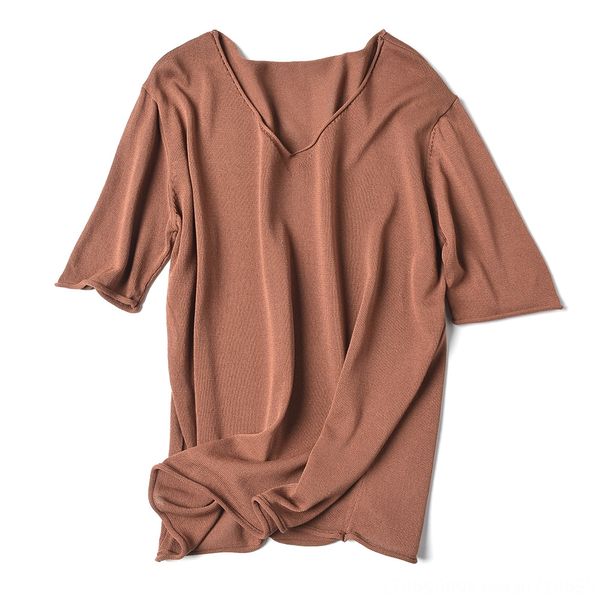 knitted t-shirt women's thin 2019v collar loose women's solid color all-match knitted shirt short sleeve pullover pullover, White
knitted t-shirt women's thin 2019v collar loose women's solid color all-match knitted shirt short sleeve pullover pullover, White