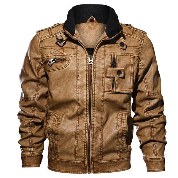 motorcycle jacket men stand collar leather jackets plus size 6xl 7xl 3d casual jacket chaqueta hombre mens streetwear clothes, Black;brown 
motorcycle jacket men stand collar leather jackets plus size 6xl 7xl 3d casual jacket chaqueta hombre mens streetwear clothes, Black;brown