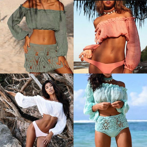 cover-ups women's off shoulder long sleeve t shirt summer casual beach loose cover ups
cover-ups women's off shoulder long sleeve t shirt summer casual beach loose cover ups